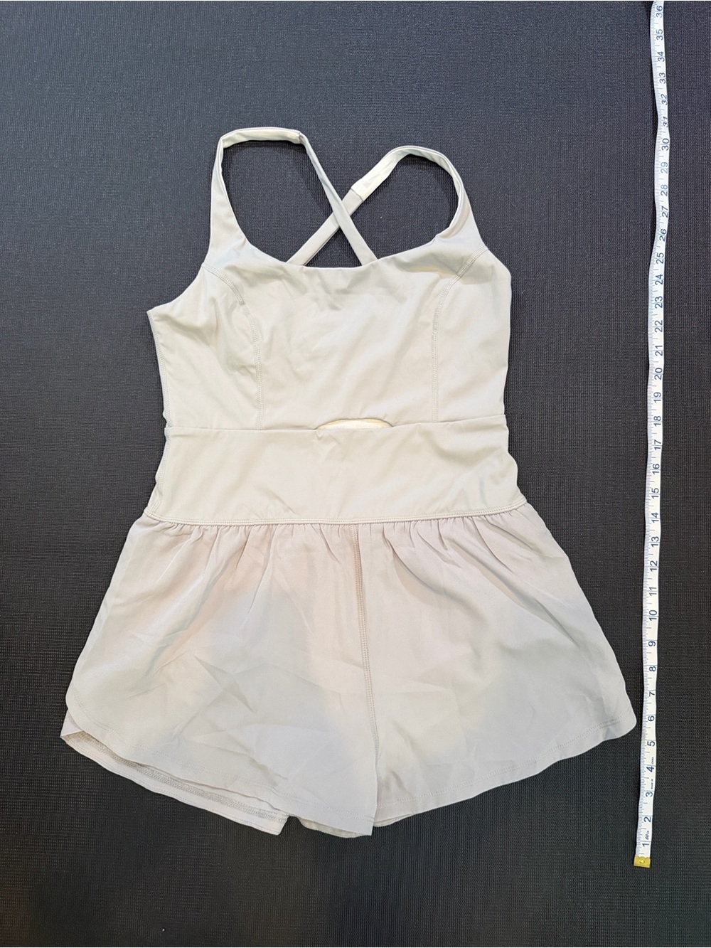 Women's Grey Cross-Back Jumpsuit Romper